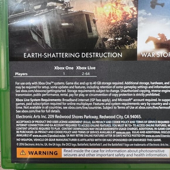 🔥 Xbox One Battlefield 1 Video Game War Stories Multiplayer Mature 17+ - Picture 4 of 6